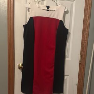 Wrapper Black and Red Sheath Mini Dress Sleeveless Bateau